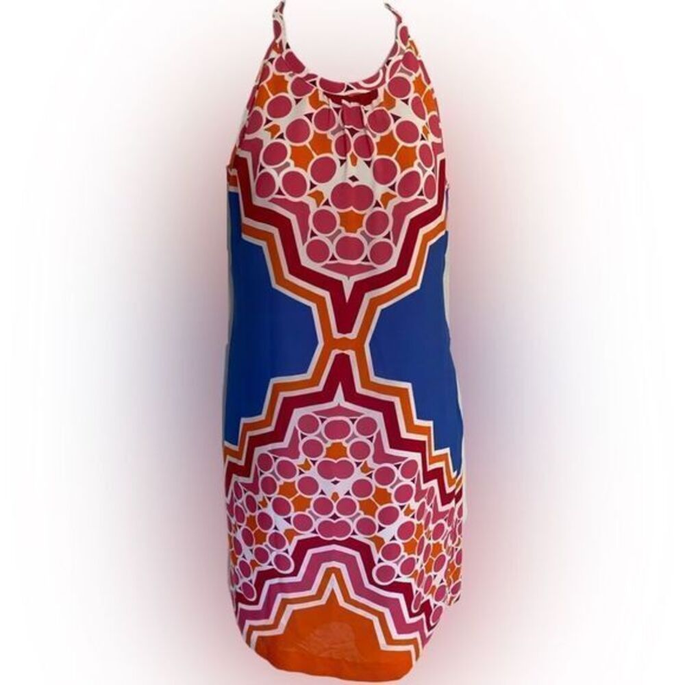 Banana Republic Shift Dress - 0 blue orange pink , polyester
